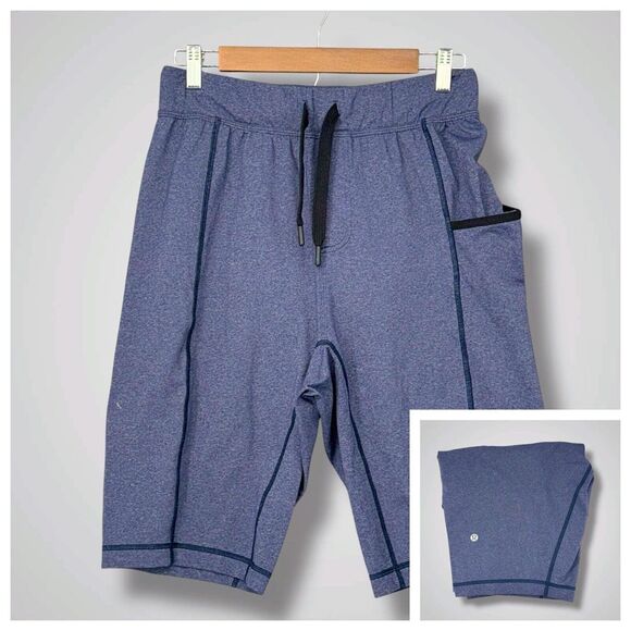 Lululemon Men's For The People Training Shorts with Pockets Athletic Gym‎ Blue S - Picture 1 of 8